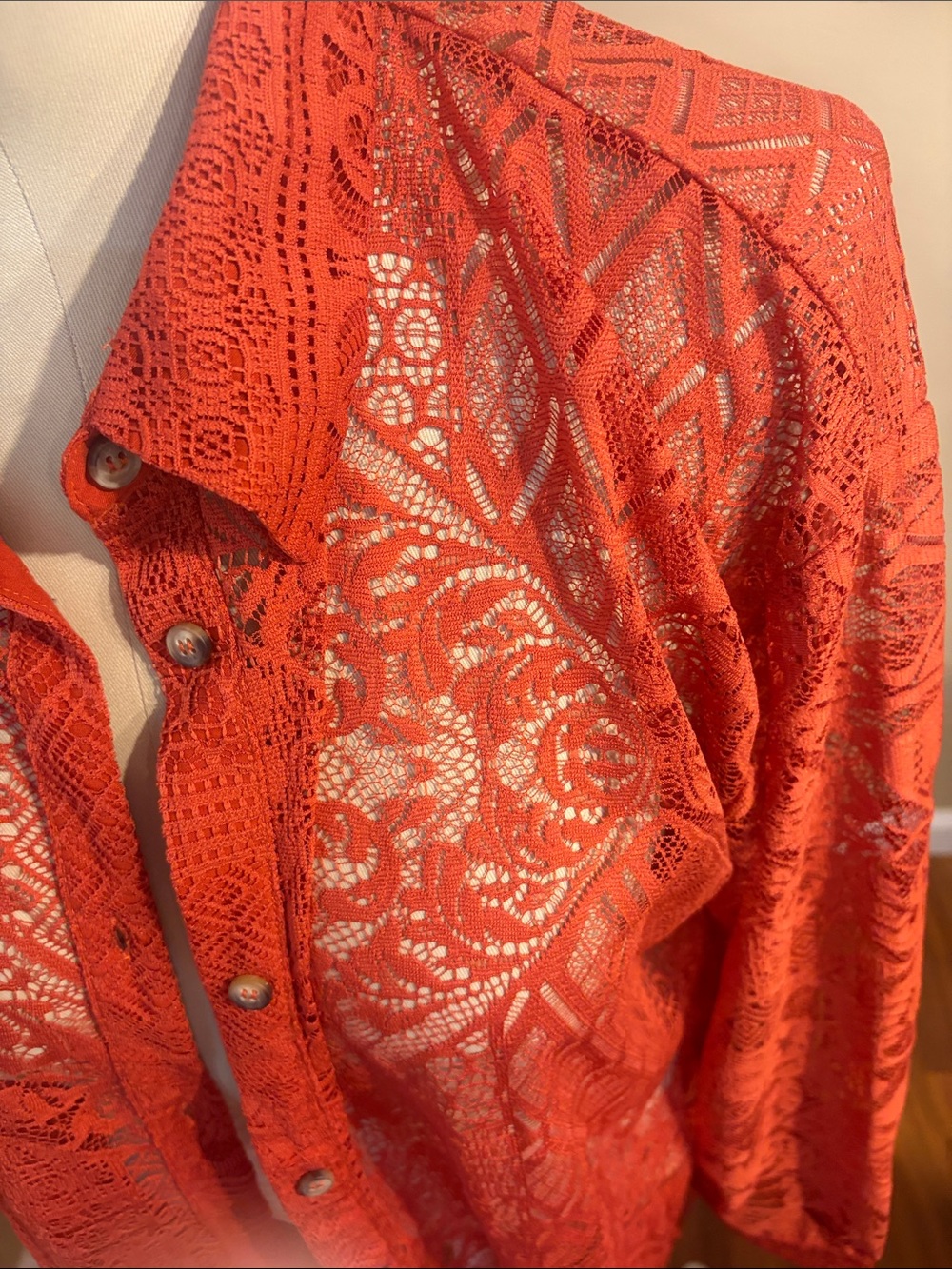 By Anthropologie lace swim cover-up - Picture 3 of 10